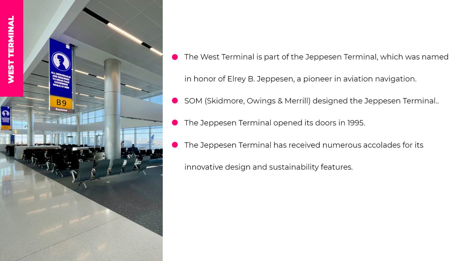 West Terminal map Denver airport